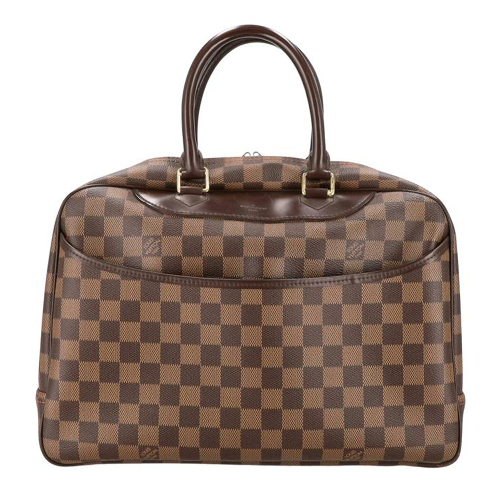 Louis Vuitton Deauville Damier Canvas Leather Brown